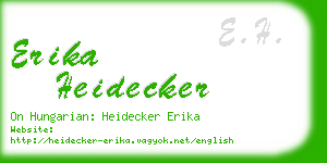 erika heidecker business card
